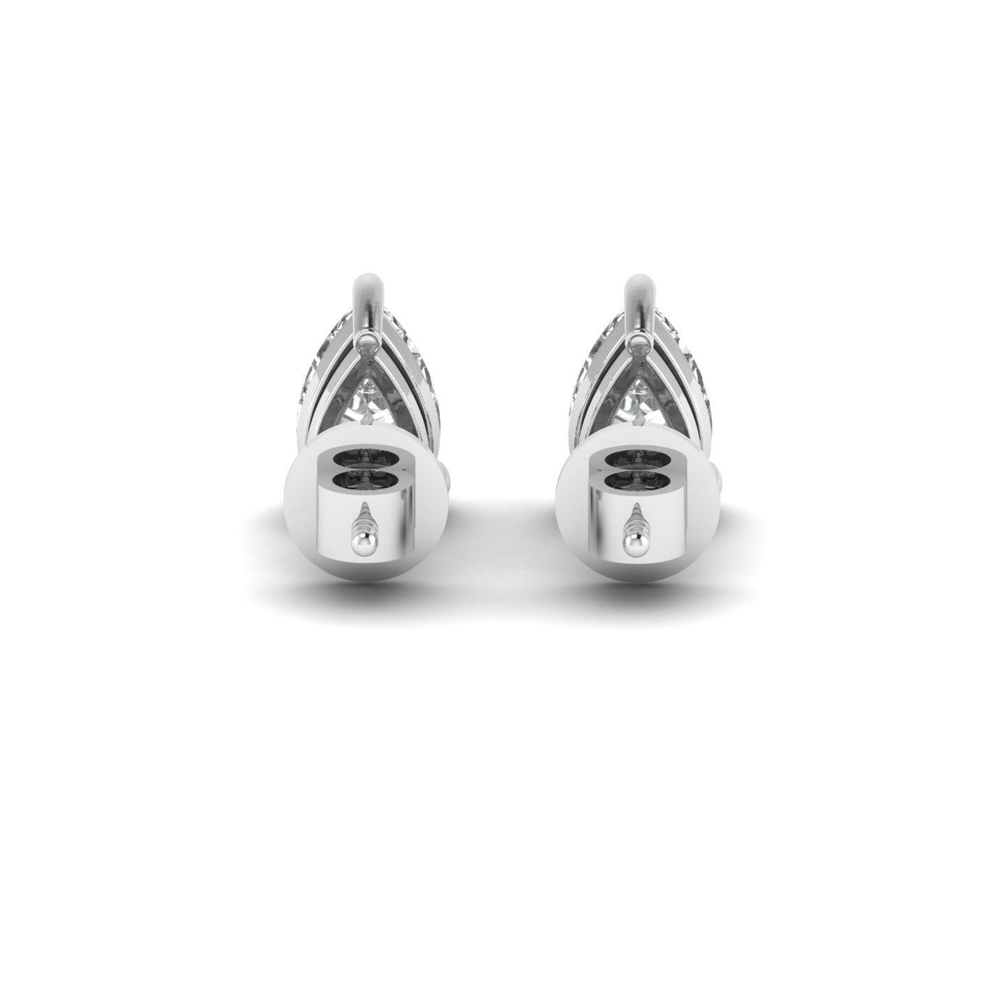 14K Gold Studded TW 2.5ct E VS1 Clarity Lab Diamond Studs